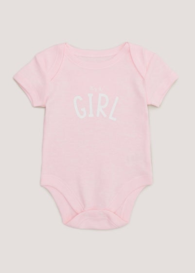 Baby Pink It's a Girl Bodysuit (Newborn-3mths) - Newborn