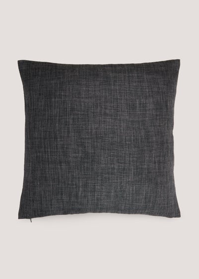 Black Linen-Look Cushion (43cm x 43cm)