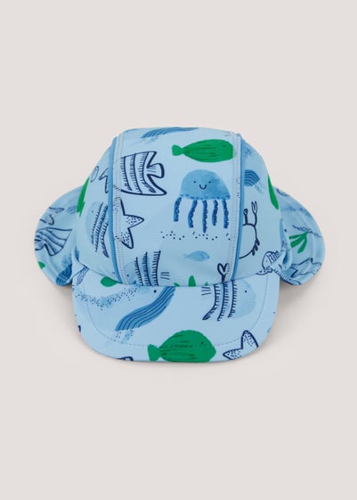 Blue Nautical Baby Sun Hat (Newborn-23mths)