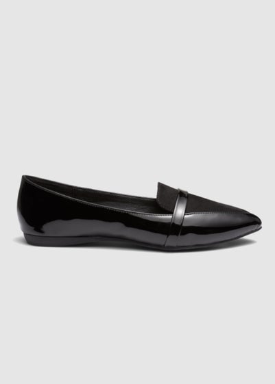 NOVO Black Patent Clarissa Point Flat Shoes Reviews - Matalan