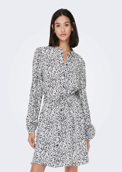 JDY Alice White Floral Shirt Dress