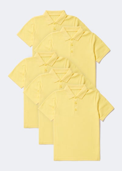 Kids 5 Pack Yellow School Polo Shirts (3-13yrs) - Age 3 Years