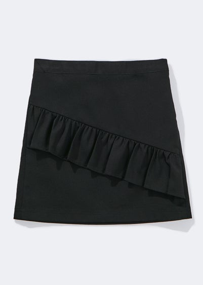Girls Black Ruffle School Skirt (3-13yrs) - Age 4 Years