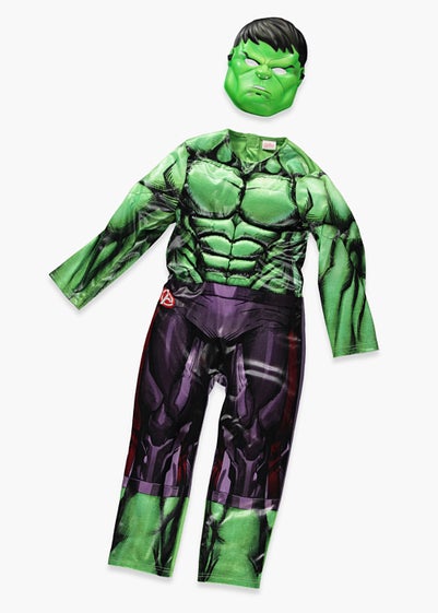 Kids Marvel Hulk Fancy Dress Costume (3-9yrs) - Age 6 - 7 Years