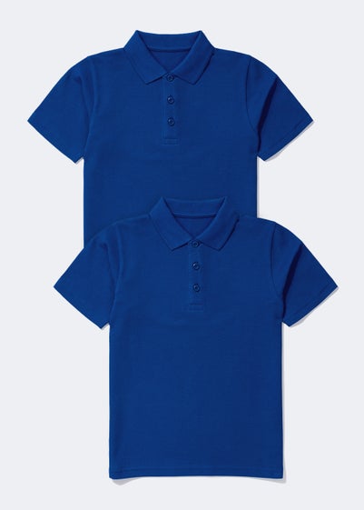Kids 2 Pack Royal Blue School Polo Shirts (4-13yrs) - Age 3 Years
