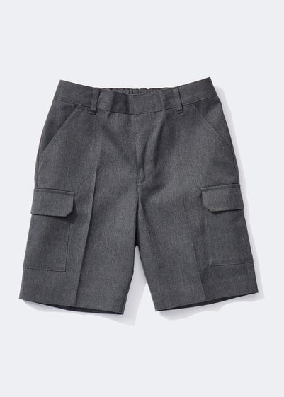 Boys Grey Cargo School Shorts (3-13yrs) - Age 3 Years