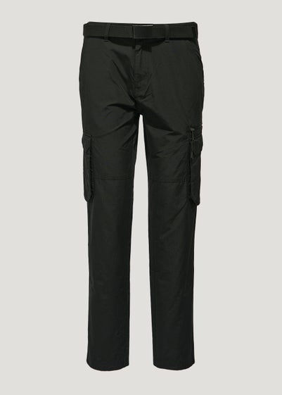 Black Belted Utility Cargo Trousers  Matalan