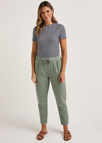 Khaki Tencel Trousers