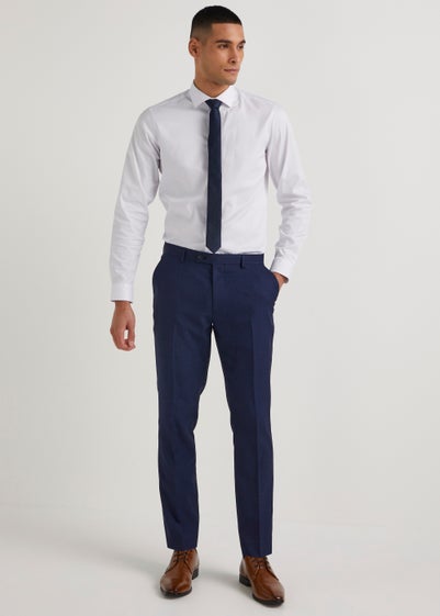 Suits | Skinny Fit Navy Fine Stripe Suit Trousers | Burton