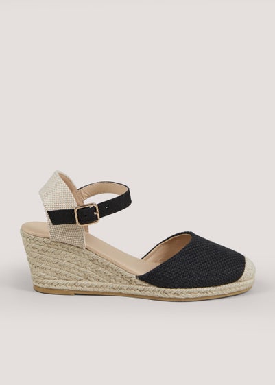 Black Closed Toe Espadrilles