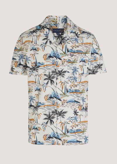 Lincoln Ecru Island Print Short Sleeve Shirt Reviews Matalan 3055