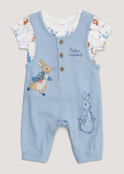Baby Blue Peter Rabbit Dungarees & Top Set (Newborn-18mths) - Newborn