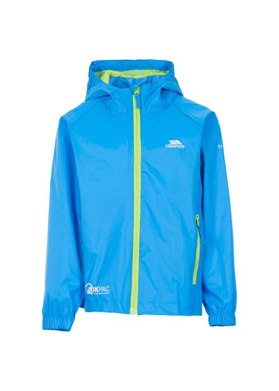 Kids Trespass Qikpac Blue Jacket (2-12yrs)