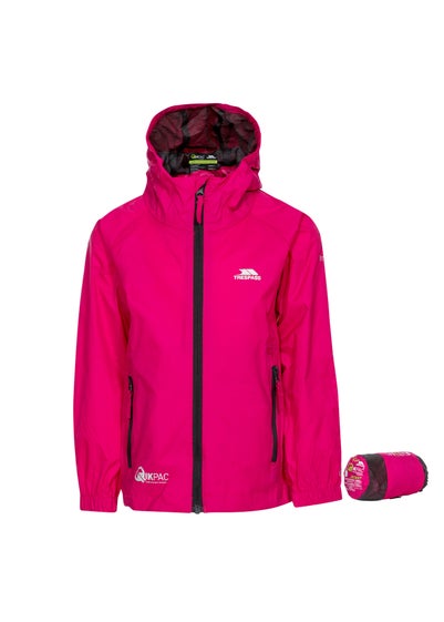 Kids Trespass Qikpac Pink Jacket (2-12yrs)