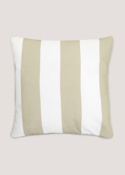 Beige Stripe Outdoor Cushion (43cm x 43cm)