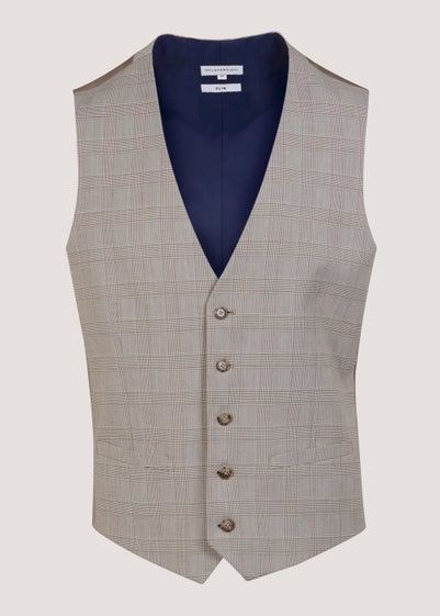 Taylor & Wright Gibson Brown Suit Waistcoat - Small