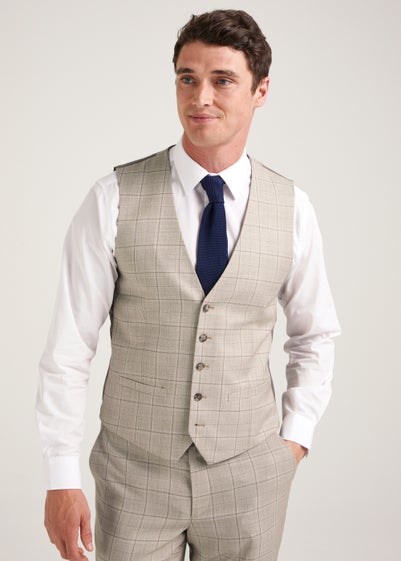 Taylor & Wright Hoffman Brown Suit Waistcoat - Small