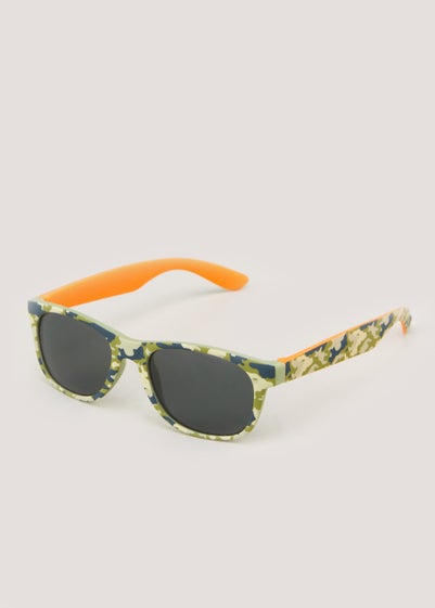 Kids Orange Camouflage Print Sunglasses (3+yrs)