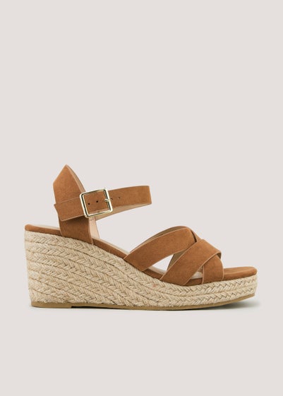 Tan Wide Fit Cross Strap Espadrilles Reviews - Matalan