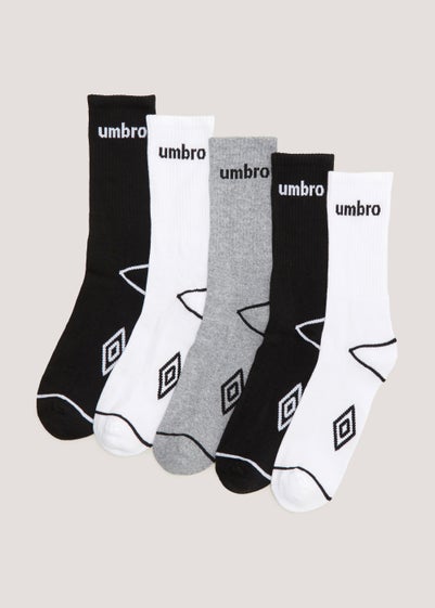 Umbro 5 Pack Multicoloured Sports Socks - Sizes 6 - 8.5