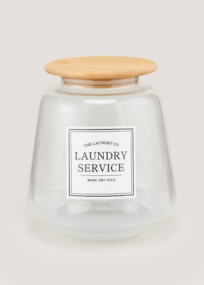 Large The Laundry Co Glass Jar (17cm x 15.5cm)
