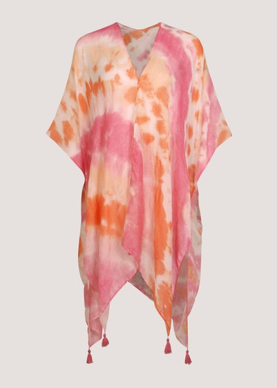 Multicoloured Tie Dye Kimono - One Size