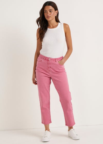 Ava Pink Mom Jeans (Long Length) - Size 08 33 leg