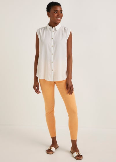 April Orange Ankle Grazer Super Skinny Jeans