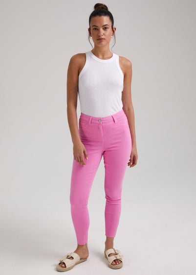 April Pink Ankle Grazer Super Skinny Jeans - Size 8