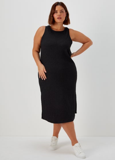 Papaya Curve Black Fitted Dress