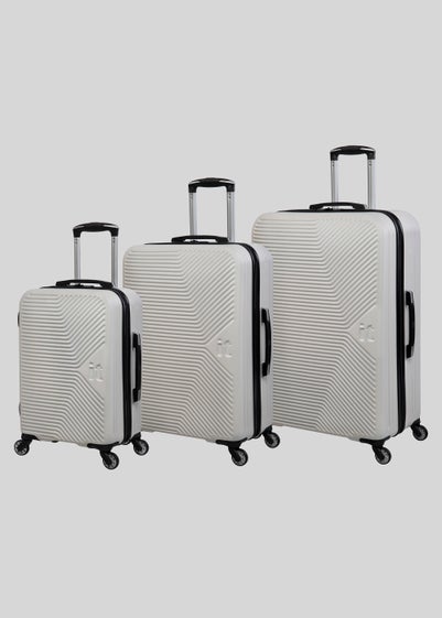 IT Luggage White Hard Shell Suitcase