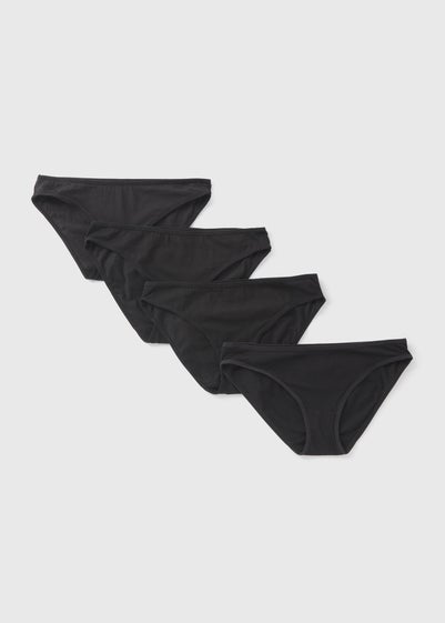 4 Pack Black Mini Knickers