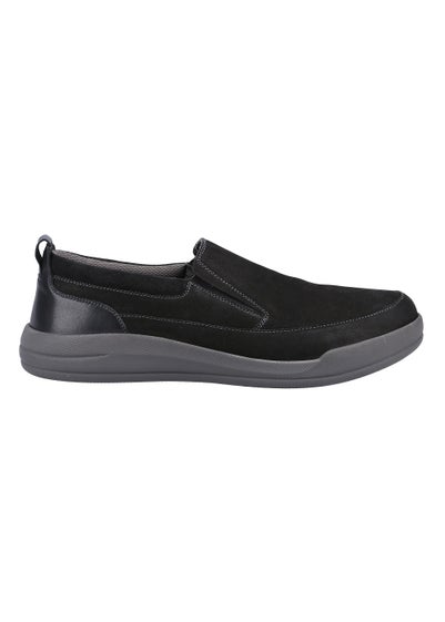 Hush Puppies Eamon Black Slip On Shoes