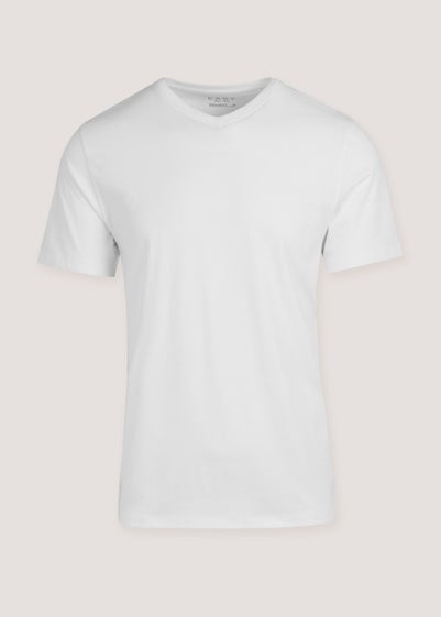 White Essential V-Neck T-Shirt - Small