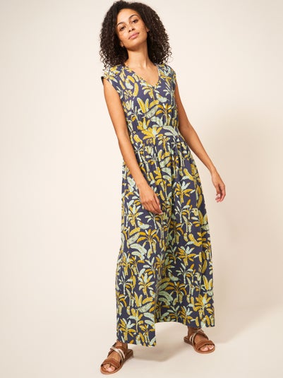 Darcie Maxikleid aus Jersey - Lila Mehrfarbig - 38