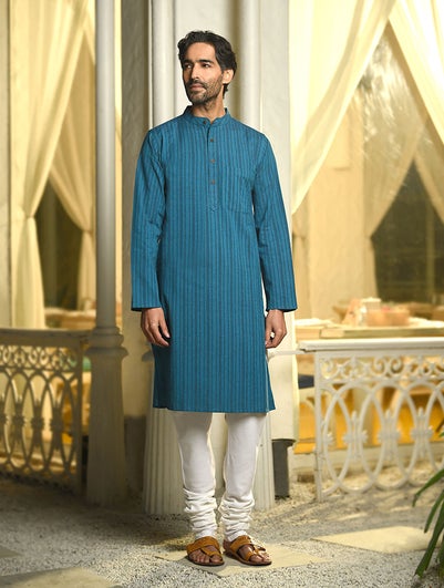 Men White Full Length Churidar - S