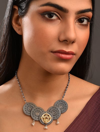 Women Dual Tone Tribal Necklace