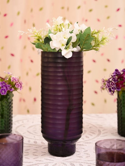 Violet Handblown Glass Vase