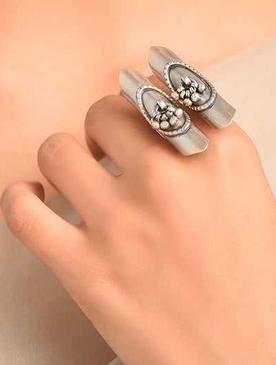 Women Tribal Silver Ring