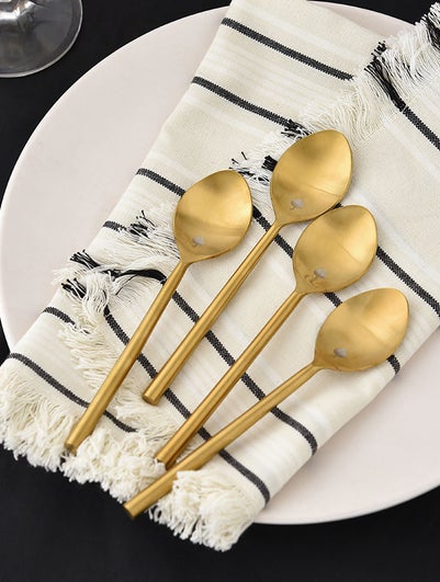 Gold Tone Dessert Spoons