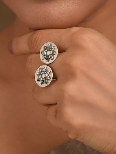 Women Tribal Silver Ring