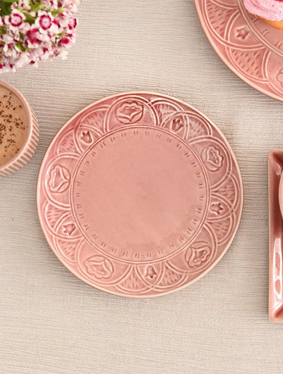 Pink Ceramic Dinner Plate