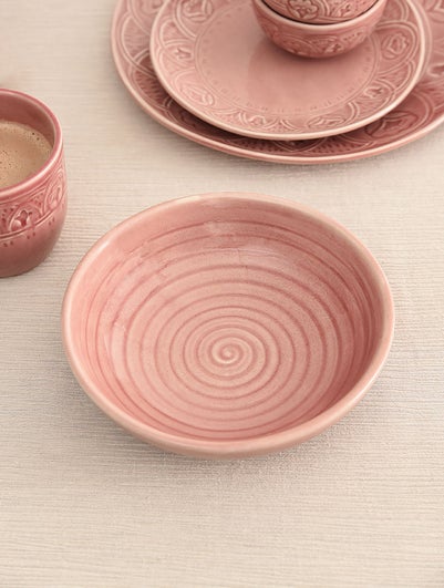 Pink Ceramic Pasta Bowl