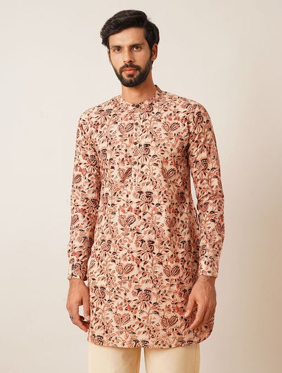 Multicolor Kalamkari Short Cotton Kurta - 38