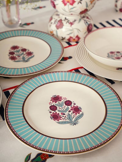 Mughal Inspired Porcelain Dinner Plate