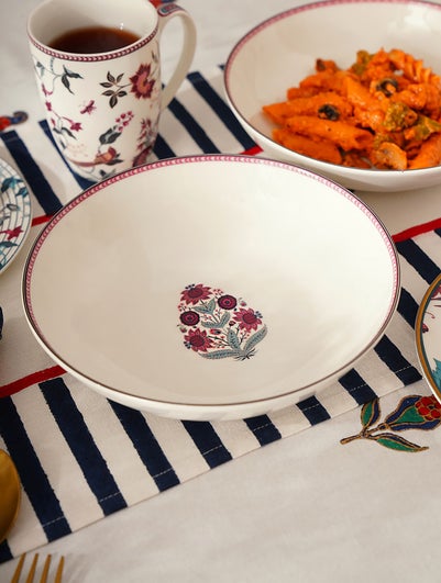 Mughal Inspired Porcelain Serving Bowl