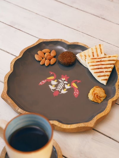 Handpainted Wooden Platter