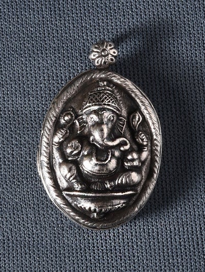 Women Tribal Silver Pendant