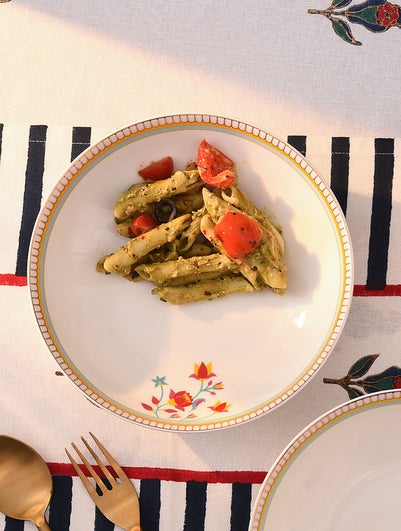 Handcrafted Porcelain Paithan Pasta Bowl