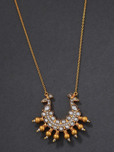 Women Gold Tone Silver Necklace